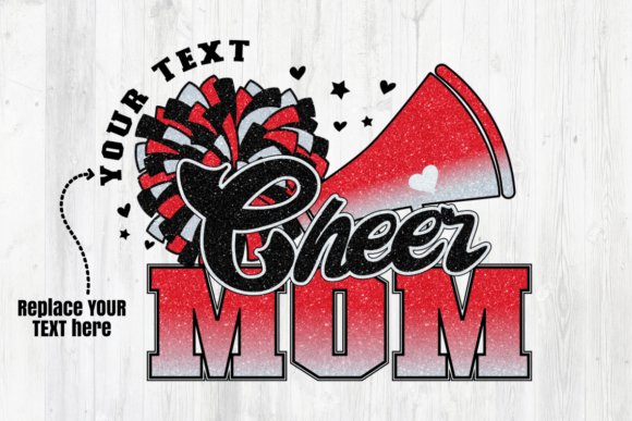 Cheer Mom Red White Sublimation – A Graphics Asset Worth Adding to Your Crafts Collection
