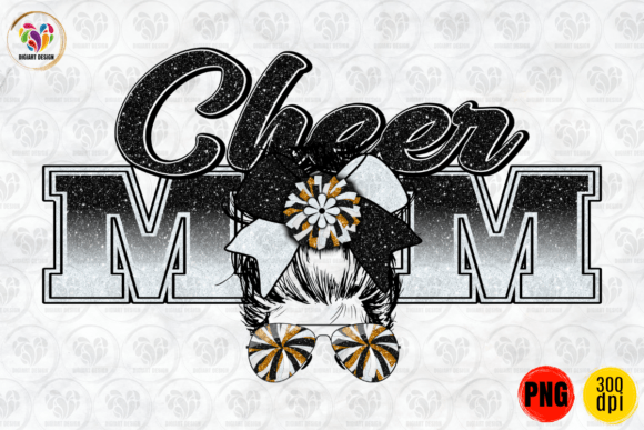 Cheer Mom White Black Sublimation: A Versatile Graphic Design Asset for Content Creators
