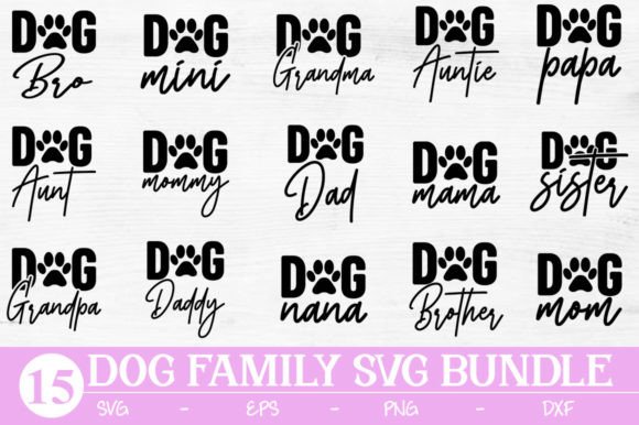 Dog Family SVG Bundle: A Practical Graphic Design Asset for Crafters and Digital Sellers