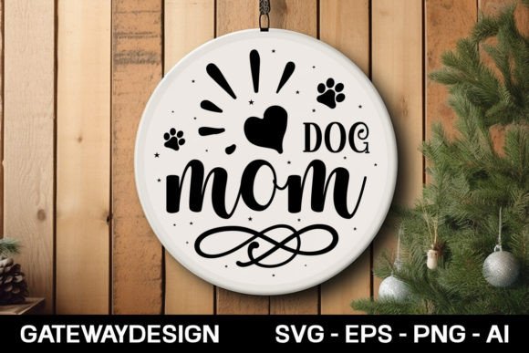 Dog Mom Round Sign Design – A Versatile Graphic for Crafts and Graphics