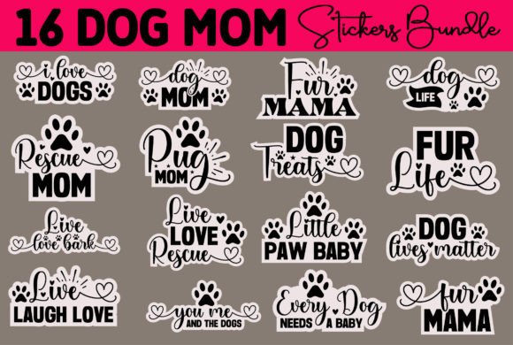 Dog Mom Stickers Design Bundle Review for Real Embroidery Projects