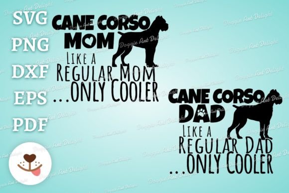 Funny Cane Corso Dog Dad Mom: A Graphic Design Asset for Crafts and Blogs