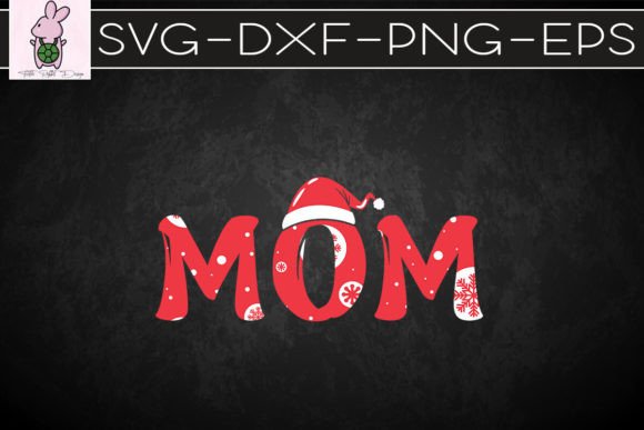 Mom Christmas Pajamas Graphic Design Asset for Crafts