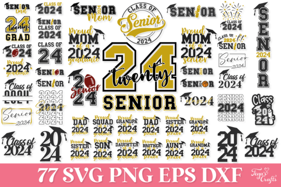Senior Class of 2024 SVG Bundle Graphics